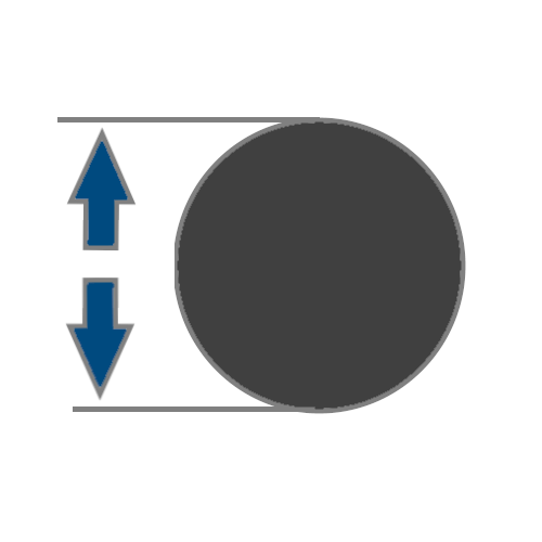 ikona pomiaru średnicy wspólny obraz wzorcowy