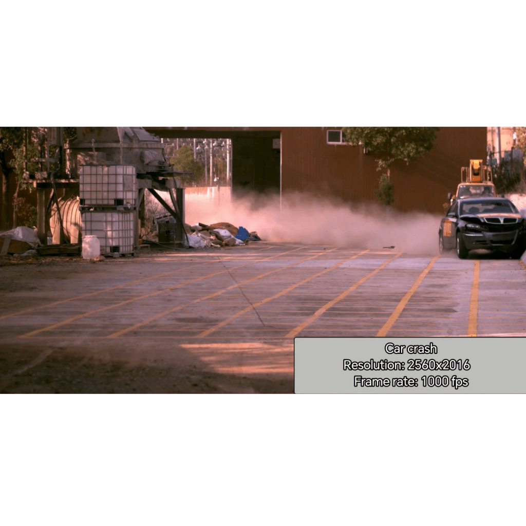 Telecamere ad alta velocità per riprese video slow motion per studio di collisioni
