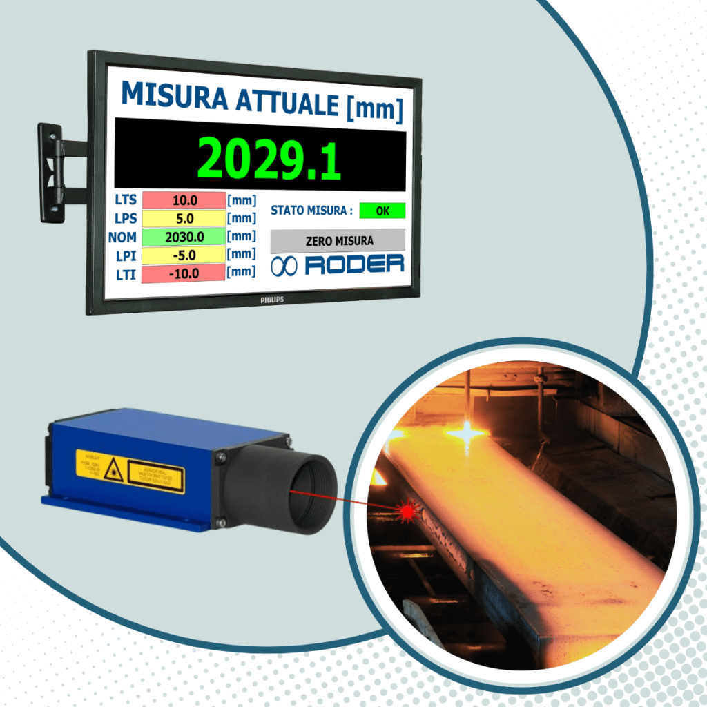 Misura di posizione e di lunghezza di bramme e billette con distanziometri industriali