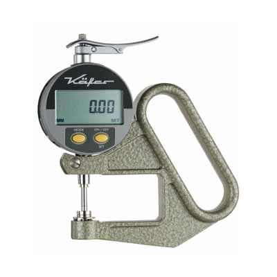 Contact feeler gauge with mechanical fork and digital indicator